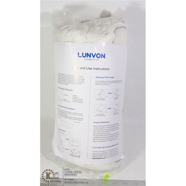LUNVON MEMORY FOAM NECK SUPPORT PILLOW