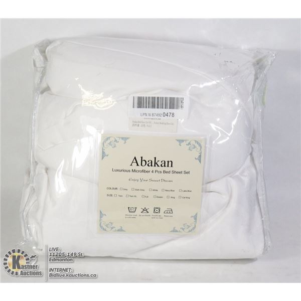 ABAKAN LUXURIOUS MICROFIBER 4PC BED SHEET SET