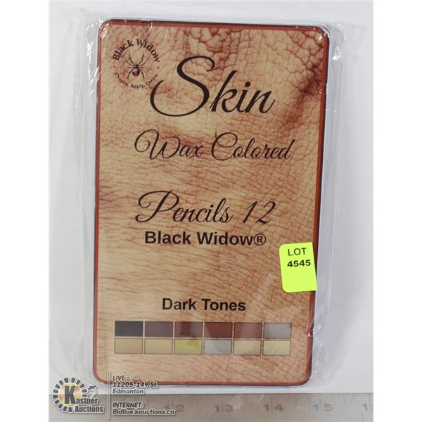 BLACK WIDOW 12 PACK SKIN WAX COLORED PENCILS