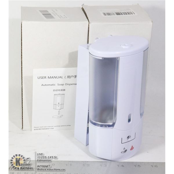TWO AUTOMATIC SOAP DISPENSERS