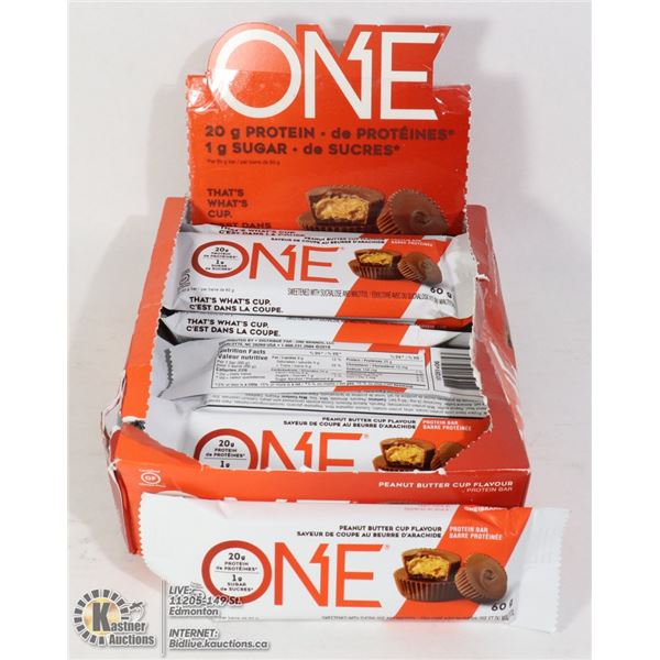 CASE OF 12 "ONE" PEANUT BUTTER CUP PROTEIN BARS