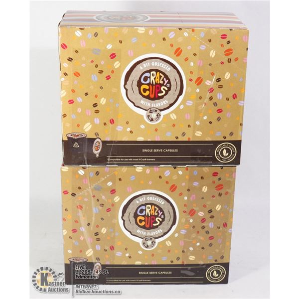 TWO BOXES OF A BIT OBSESSED CRAZY CUPS