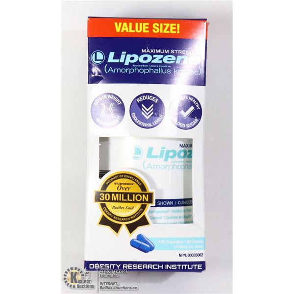 BOTTLE OF LIPOZENE WEIGHT LOSS PILLS