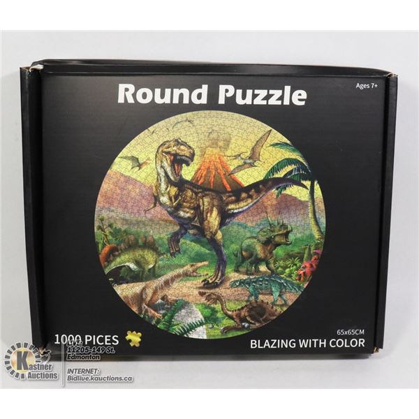 1000PC ROUND DINOSAUR PUZZLE