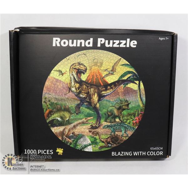 1000PC ROUND DINOSAUR PUZZLE