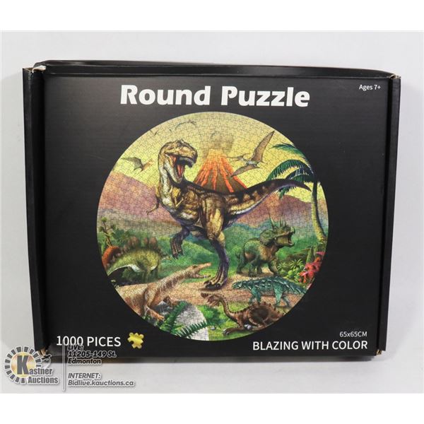 1000PC ROUND DINOSAUR PUZZLE