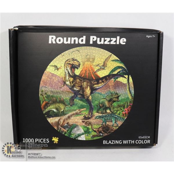 1000PC ROUND DINOSAUR PUZZLE