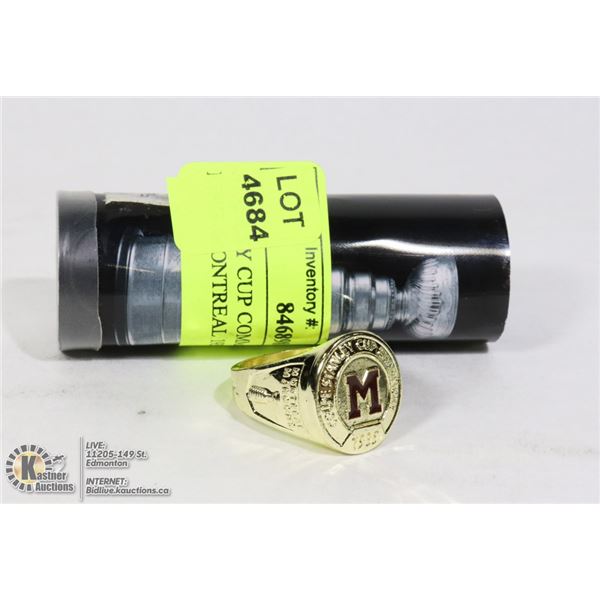 STANLEY CUP COMMEMORATIVE RING- MONTREAL 1935