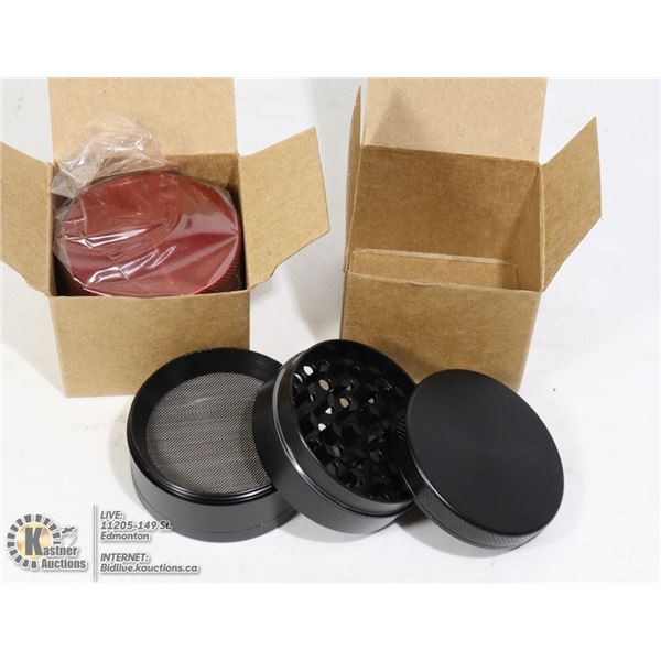 LOT OF TWO NEW HERB GRINDERS