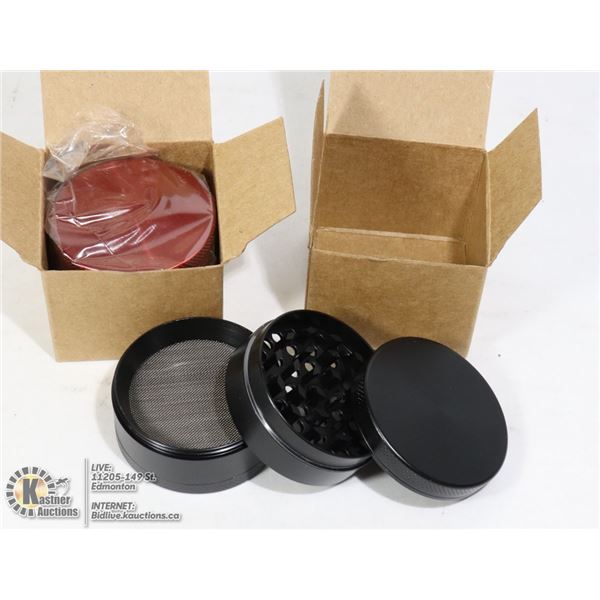 LOT OF TWO NEW HERB GRINDERS