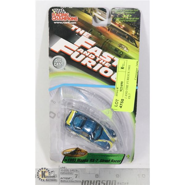 THE FAST AND THE FURIOUS 1993 MAZDA RX-7