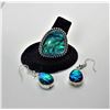 Image 1 : 18)  SET OF DEEP TURQUOISE BLUE /GREEN