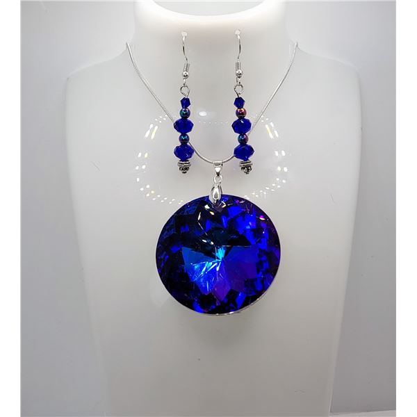 6)  DEEP PURPLE AND COBALT BLUE ROUND