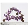 Image 1 : TURKISH NECKLACE PURPLE BEADS WITH COINS