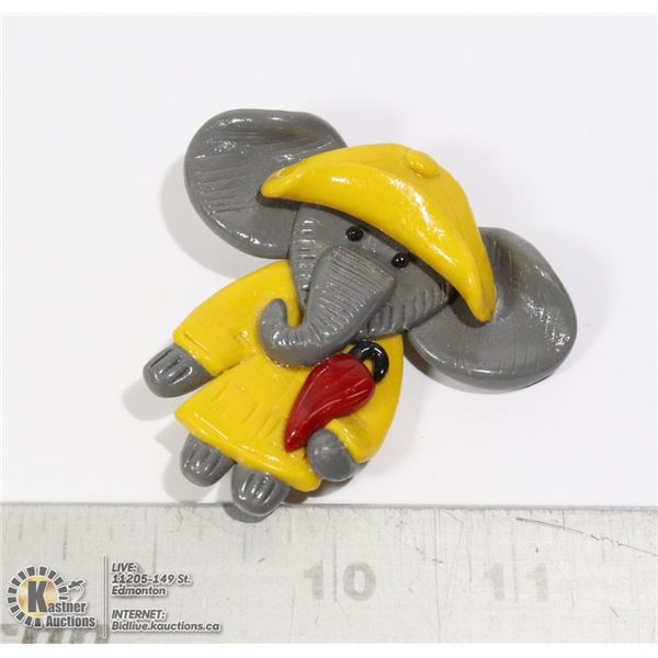 ARTISAN ELEPHANT BROOCH