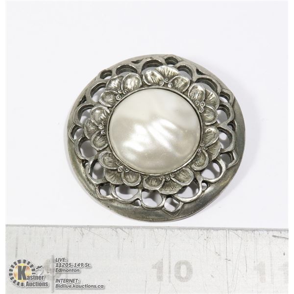 PEWTER BROOCH
