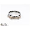 Image 1 : TUNGSTEN RING WITH FAUX WOOD INLAY SIZE 10 ( NEW)