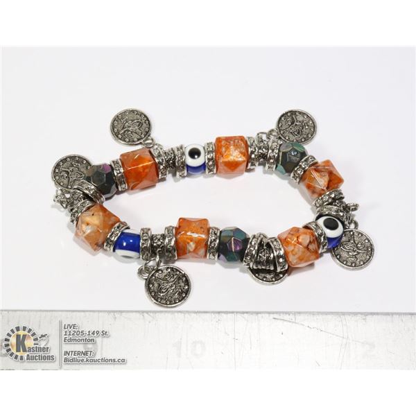 TURKISH BRACELET ORANGE BEADS