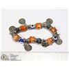 Image 1 : TURKISH BRACELET ORANGE BEADS