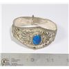 Image 1 : INTRICATE BRAZILIAN SILVER CUFF 925 WITH APATITE