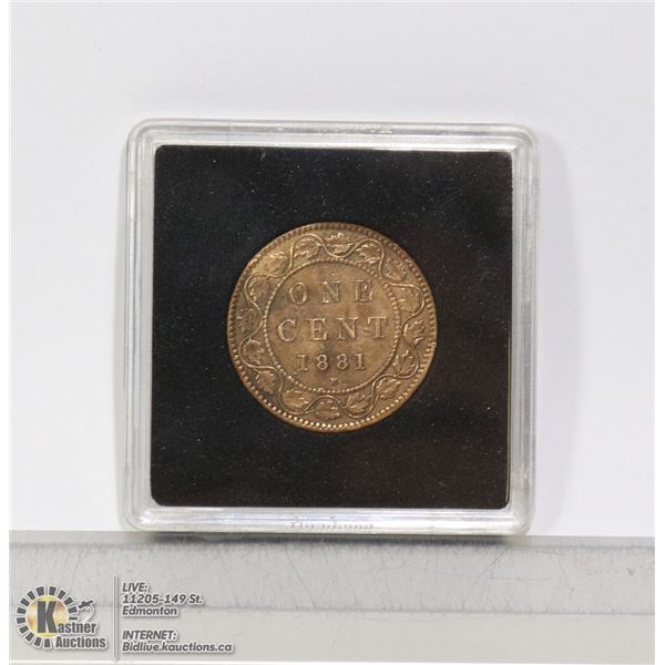 1881H VICTORIAN CANADIAN LARGE CENT