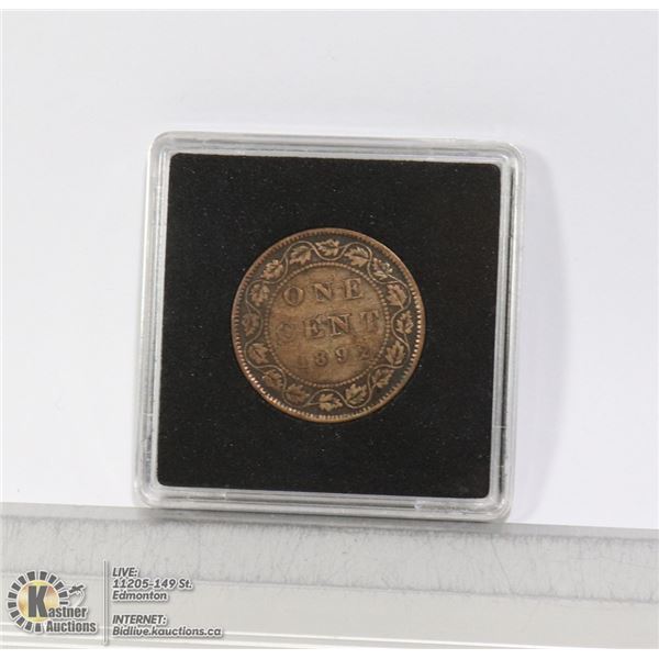 1892 VICTORIAN CANADIAN LARGE CENT