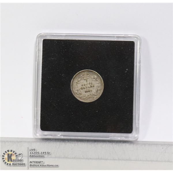 1902 EDWARDIAN CANADIAN SILVER "FISHSCALE 5C"