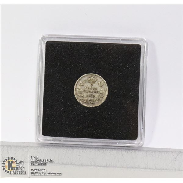 1905 EDWARDIAN CANADIAN SILVER "FISHSCALE 5C"