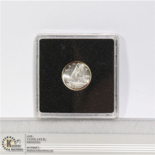 1953 NSF VARIETY SILVER 10 CENT. GEM UNCIRCULATED