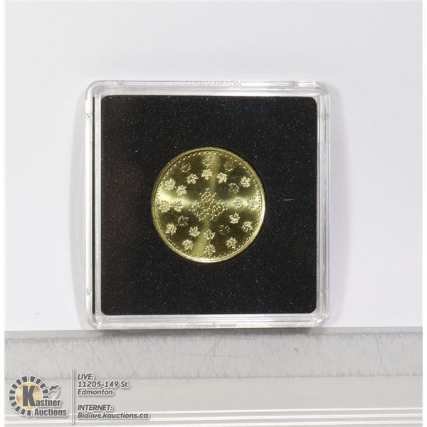 CANADIAN 25 CENT TEST TOKEN WITH INCUSE LEAVES
