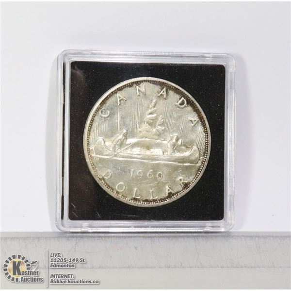1960 CANADIAN SILVER DOLLAR COIN