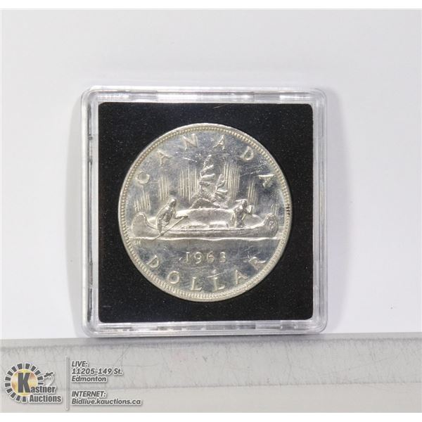 1963 CANADIAN .800 SILVER DOLLAR COIN