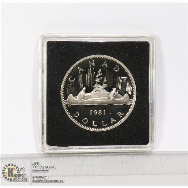 1981 CANADIAN VOYAGEUR DOLLAR PROOF FROSTED FINISH