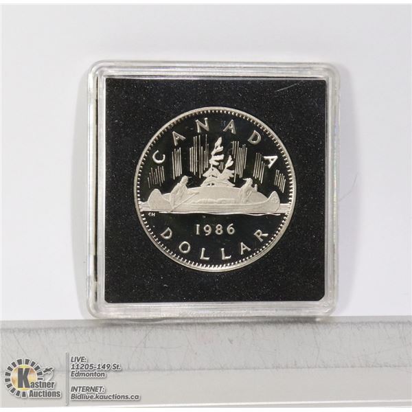 1986 CANADIAN VOYAGEUR DOLLAR PROOF FROSTED FINISH