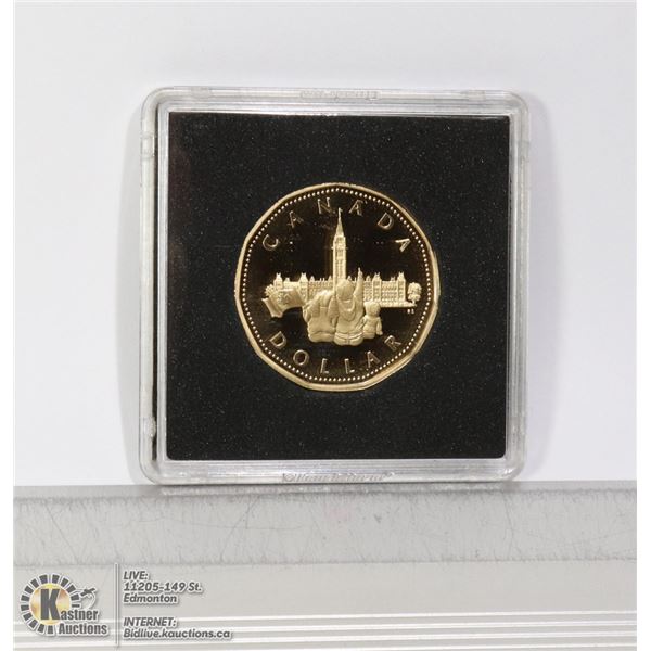 1992 PARLIAMENT PROOF FROSTED CANADIAN DOLLAR