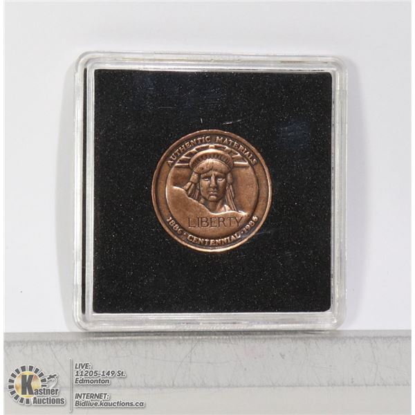 SEARS ANNIV. MEDAL MADE FROM STATUE OF LIBERTY