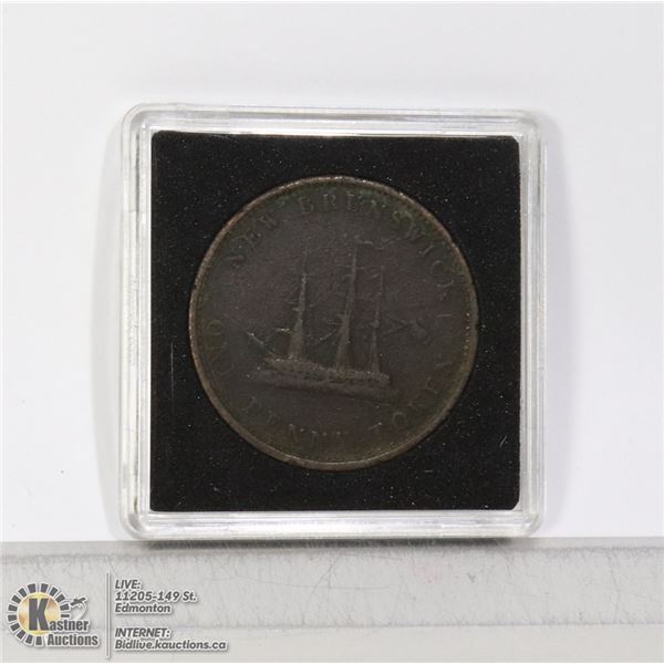 NEW BRUNSWICK 1843 LARGE 1 CENT COIN