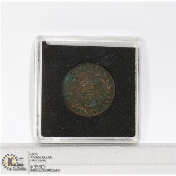 1885 NEWFOUNDLAND LARGE CENT COIN