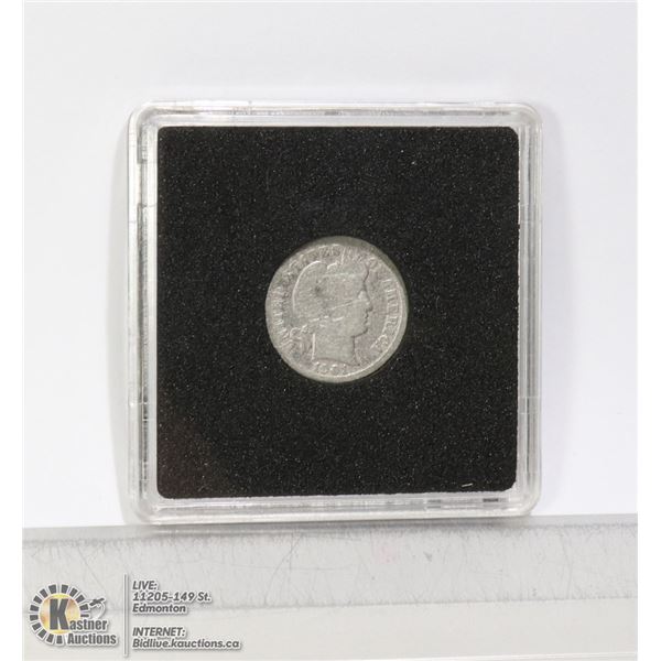 1901O USA SILVER BARBER 10 CENT