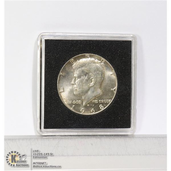 1968D USA SILVER KENNEY 50 CENT COIN