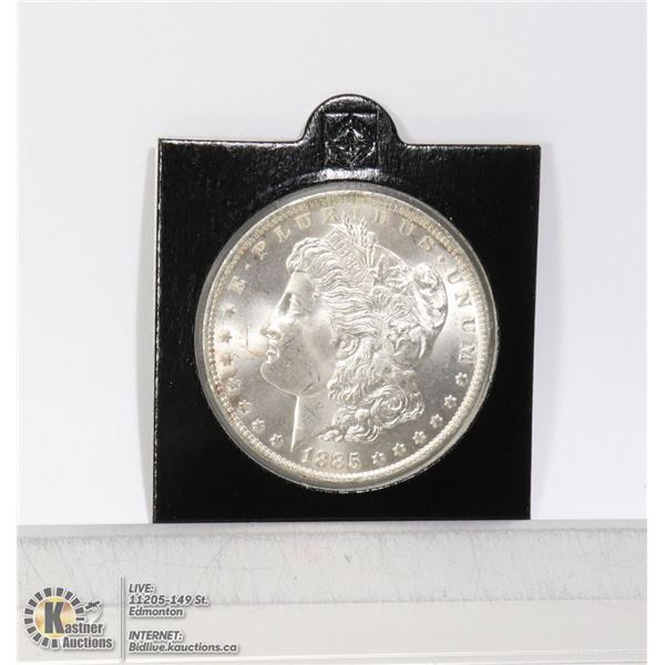 1885O BRILLIANT UNCIRCULATED MORGAN DOLLAR COIN