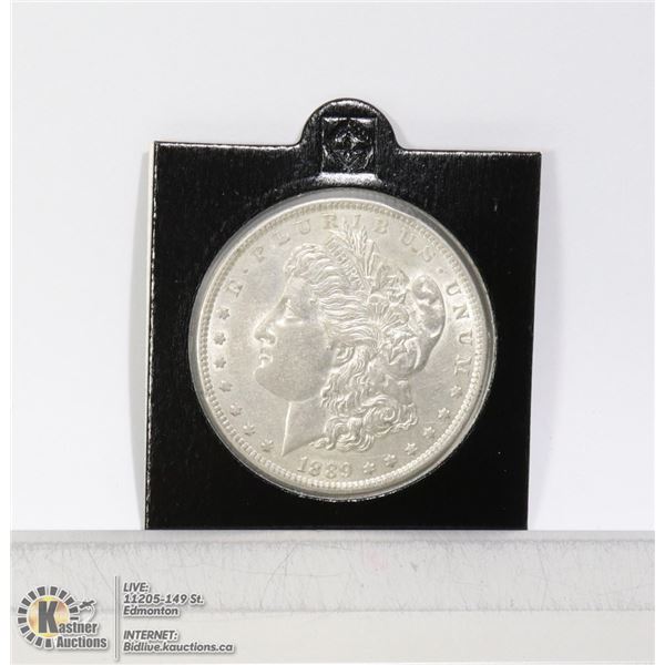 1889 USA SILVER MORGAN DOLLAR COIN