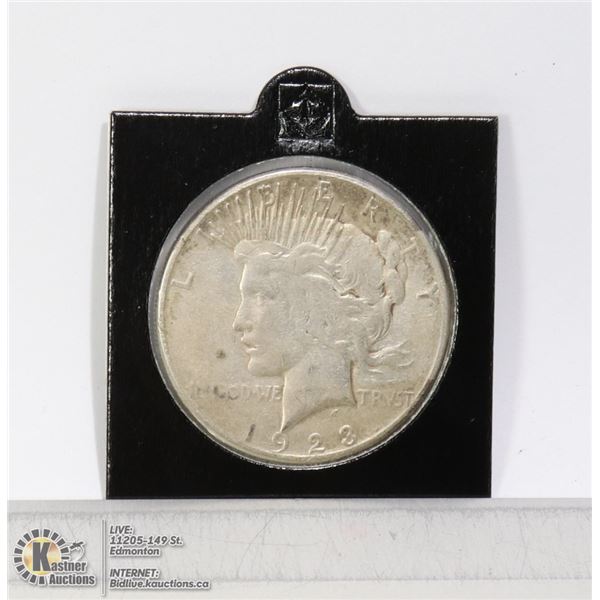 1923S USA SILVER PEACE DOLLAR COIN