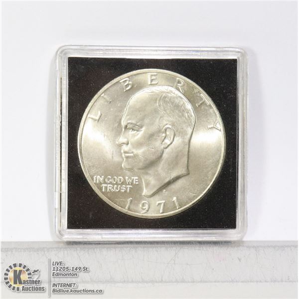 1971S USA SILVER EISENHOWER DOLLAR COIN