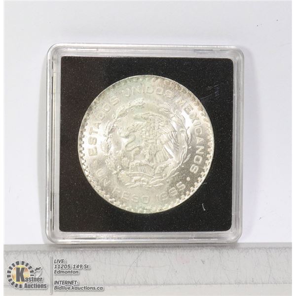 1965 MEXICO SILVER PESO BRILLIANT UNCIRCULATED