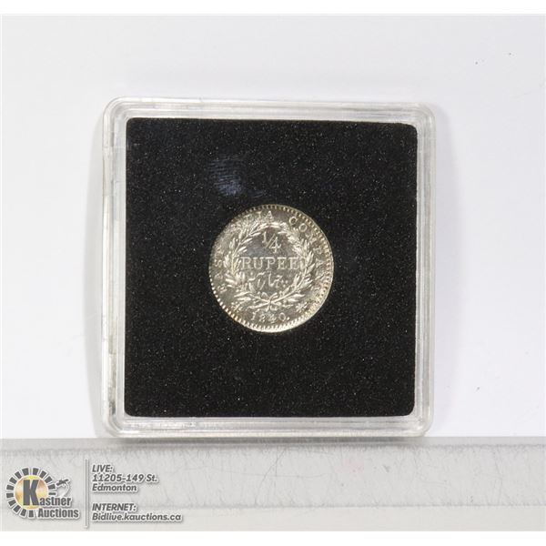 1840 EAST INDIA CO. SILVER 1/4 RUPEE MINT STATE