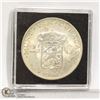 Image 1 : CURACAO 1944 SILVER 2.5 GUILDER COIN. DENVER MINT