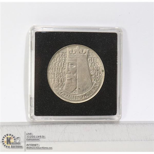 POLAND 1964 10 ZLOTE COMMEMORATIVE COIN.