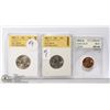 Image 1 : LOT OF 3 MIXED USA COINS IN SLAB HOLDERS