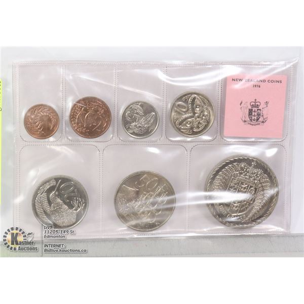 1971 NEW ZEALAND UNCIRCULATED 7 COIN SET